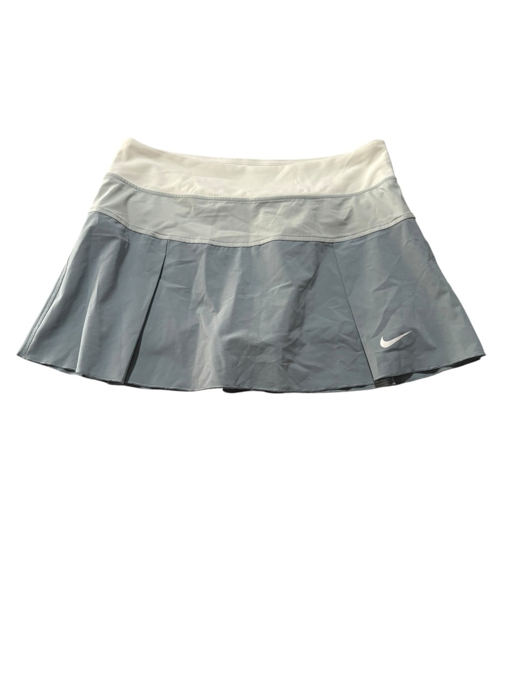 Nike DRI fit size small Women's Light Gray White Pleated Skater Tennis Skirt ath